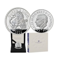 2025 £2 The Royal Tudor Beasts - The Queen's Lion 1oz Silver Proof Coin