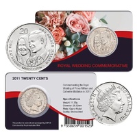 2011 20c Australia Royal Wedding Cupro-Nickel Uncirculated Coin Pack
