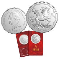 2026 50c Lunar Series Year of the Horse Tetradecagon Uncirculated Coin