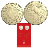 2026 $1 Lunar Series Year of the Horse Tetradecagon Two-Coin Set 