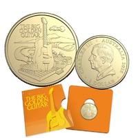 2025 $1 The Big Golden Guitar - Aussie 2 Big Things Coin In Card