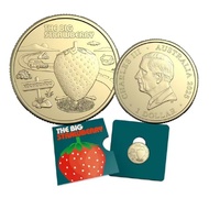2025 $1 The Big Strawberry - Aussie 2 Big Things Coin In Card