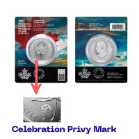 2026 $5 Treasured Silver Maple Leaf 1 Oz Celebration Privy Mark (Premium Bullion)