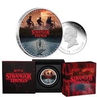 2026 $1 Stranger Things - The Upside Down 1oz Silver Coloured Coin