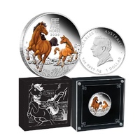 2026 $1 Year of the Horse - Australian Lunar Series III 1 Oz Coloured Silver Proof Coin