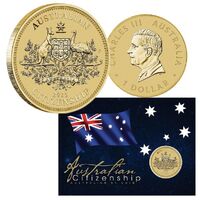 2026 $1 Australian Citizenship Coin in Card
