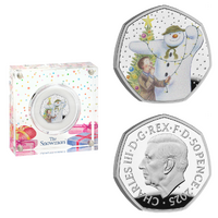 2025 50p The Snowman UK Silver Proof Coloured Coin