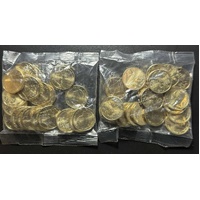 Pair Of Bags - 2 x 2025 $1 Big Things Tube Set Missing Coins