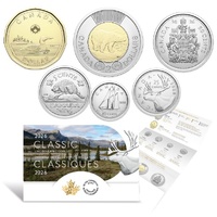 2025 Royal Canadian Mint Classic Uncirculated Denomination 6 Coin Set