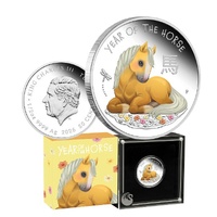 2025 50c Baby Horse 1/2 Oz Silver Proof Coloured Coin