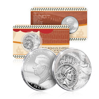 2025 Roman Empire Julius Caesar Silver Plated Brilliant Uncirculated Proof-Like Coin