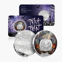 2025 Halloween Trick or Treat Silver Plated Medal