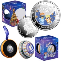 2025 $1 Bluey Christmas Decoration Colour Silver Proof Coin 