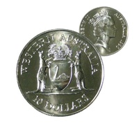 1990 $10 Western Australia Silver Uncirculated Coin in 2x2 Flip
