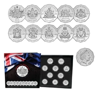2001 Australia Federation Centenary 50c States & Territories Uncirculated 10 Coin Portfolio