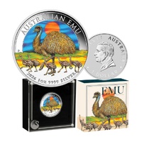 2026 $1 Australian Emu 1 Oz Silver Coloured Coin