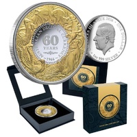 2026 $1 Decimal Currency 60th Anniversary  Gold-plated 1 Oz Silver Proof Coin