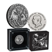 2026 $2 Year of the Horse - Australian Lunar Series III 2oz Silver Antiqued Coin