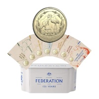 2026 125 Years Of Federation 25c & $1 Uncirculated 7 Coin Set