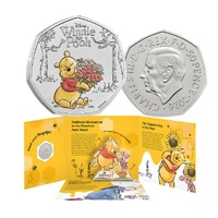 2025 50p Monopoly 90th Anniversary Silver Proof Coloured Coin