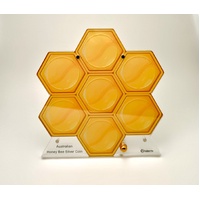 Display For 7 x Australian Bees 1 Oz Silver Coins Not Including Coins