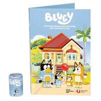 OPENED 2024 Bluey 10 Coin Tube and Collectable Folder Set (No Coloured Coin)