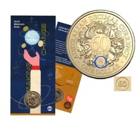 2026 '60' Counterstamp $1 60th Anniversary of Decimal Currency Family Fun Day Special Release Coin [Card Style: Dark Blue]