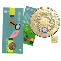 2026 '60' Counterstamp $1 60th Anniversary of Decimal Currency Family Fun Day Special Release Coin [Card Style: Light Blue]