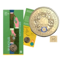 2026 '60' Counterstamp $1 60th Anniversary of Decimal Currency Family Fun Day Special Release Coin [Card Style: Green]