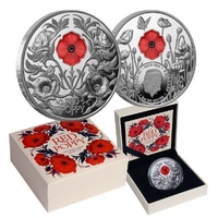 2026 $5 Red Poppy Window 2 Oz Silver Proof Coin