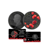 2026 They Shall Grow Not Old - Red Poppy ANZAC Day Limited Edition BU Coin