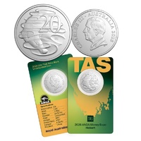 2026 'TAS' Privy 20c Hobart ANDA Money Expo  Uncirculated Coin Card