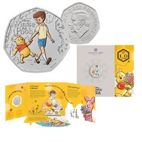 2026 50p Winnie the Pooh 100 Years - Kindness Brilliant Uncirculated Coloured Coin
