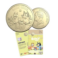 2026 $2 Baby Race - Bluey Uncirculated Coin in Card with Privy Mark