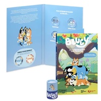 2026 Bluey 5 Coin Tube and Collectable Folder Set with 2 Bonus Slots