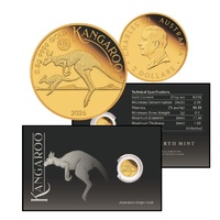 2026 Mini Roo 0.5g Gold Proof Coin in Card