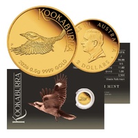 2026 Australian Kookaburra 0.5g Gold Proof Coin Card