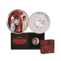 2026 50c Eleven and Vecna - Stranger Things 1/2 Oz Silver Coloured Coin