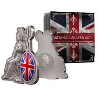 2026 Featuring Britannia 3D Shaped Silver-Plated Coin