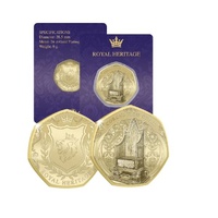 2026 Royal Heritage Coronation Chair Gold Plated BU Commemorative Medallion