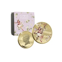 2026 Flower Fairies - The Wild Cherry Blossom Fairy Super Size Gold Plated Luxe Edition Coin