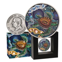 2026 Turtle Yaunati 2 Oz Silver Antiqued Coloured Coin