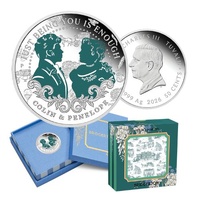 2026 Colin and Penelope - Bridgerton 1/2 Oz Silver Proof Coloured Coin