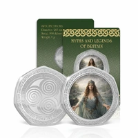 2026 Lady of the Lake - Myths and Legends of Britain Silver Plated BU Commemorative Medallion