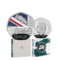 2026 50p 100 Years of the British Grand Prix Silver Proof Colour Coin