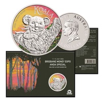 2026 ANDA Money Expo Brisbane Australian Koala 1 Oz silver Coloured Coin