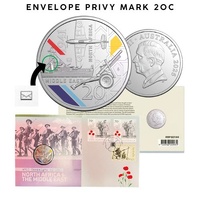 2026 Envelope Privy Mark 20c 1941 WWII Campaigns: North Africa & Middle East PNC