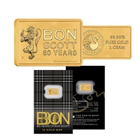 2026 Bon Scott 80th Birthday 1g Gold Minted Bar