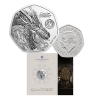 2026 50p Fire - Game of Thrones Brilliant Uncirculated Coin
