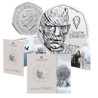 2026 50p Ice - Game of Thrones Coloured Uncirculated Coin